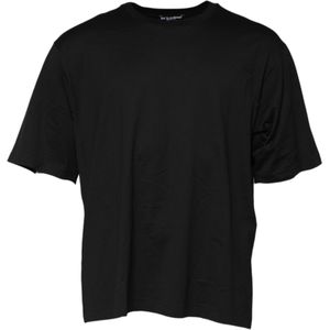 Dolce & Gabbana - Crew Neck T-shirt - Zwart - Katoen