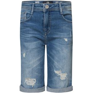 Petrol Industries - Jongens Ripped & Repaired Denim Short Jolla Cove - Blauw