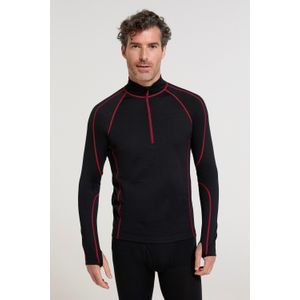 Mountain Warehouse Heren Asgard III Merino Wol Thermo Top (Rood)