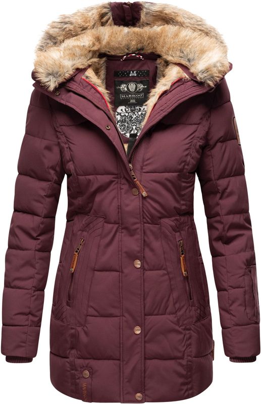 Marikoo - Dames Winterjas - Met Capuchon - Imitatiebont Voering