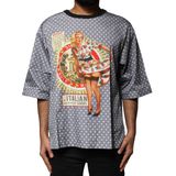 Dolce & Gabbana - T-shirt - Grijs - Polka Dot PinUp Graphic