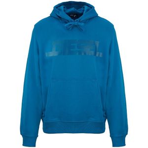 Diesel Heren Monotone Logo Hoodie (Blauwe Saffier)