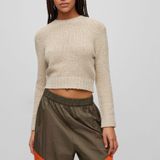 HUGO - Solarina - Gebreide Trui - Beige