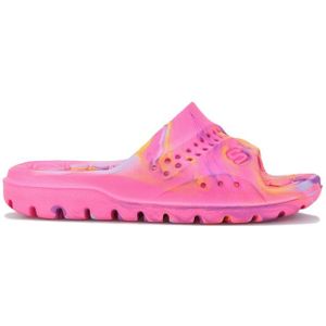 Girl's Skechers Junior Hogan Splash Slides in Pink