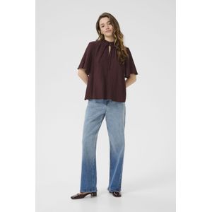 Kaffe - Blouse 'Lianna' - Mokka - Wijde Blouse - Halve Mouw