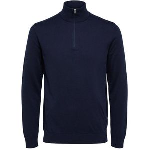 SELECTED HOMME Gemêleerde Fijngebreide Schipperstrui SLHBERG Navy Blazer - Maat L