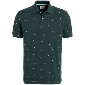 Scotch & Soda polo met all over print donkergroen