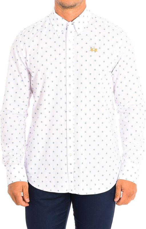 La Martina - Long Sleeve Shirt - Wit - Heren - Katoen