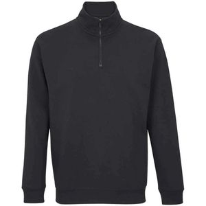 SOLS Uniseks Conrad Sweatshirt met Quarter Zip voor volwassenen (Zwart)
