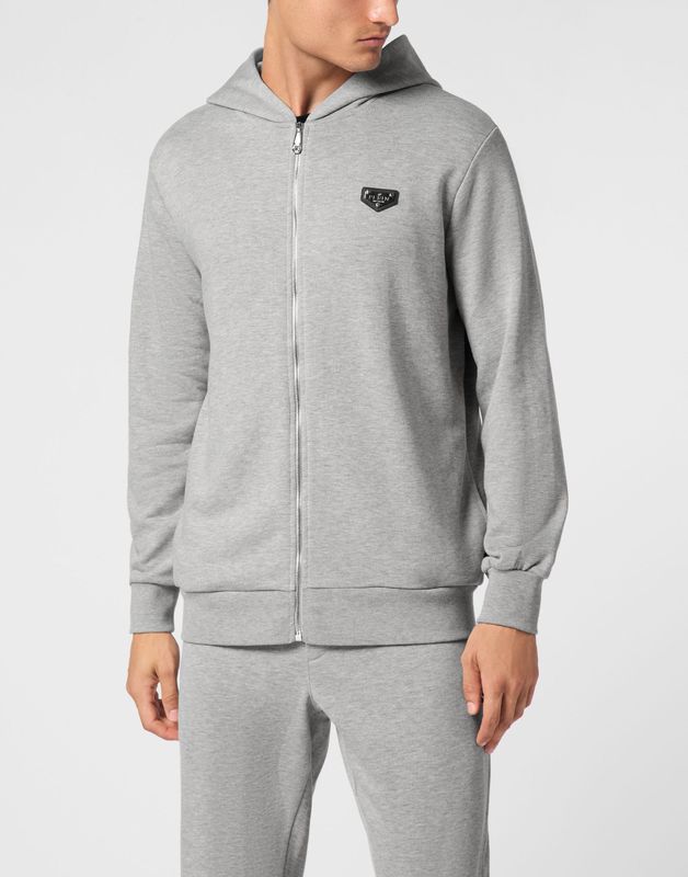 Philipp Plein - Hooded Sweatjacket Iconic - Zwart - Heren