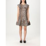 Ganni - Poplin Corset Mini Jurk - Bruin - Dames