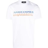 Dsquared 2 - T-shirt - Wit - Katoen - Logo Print