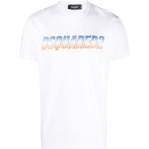 Dsquared2 Sparkle Logo Cool Fit White T-Shirt