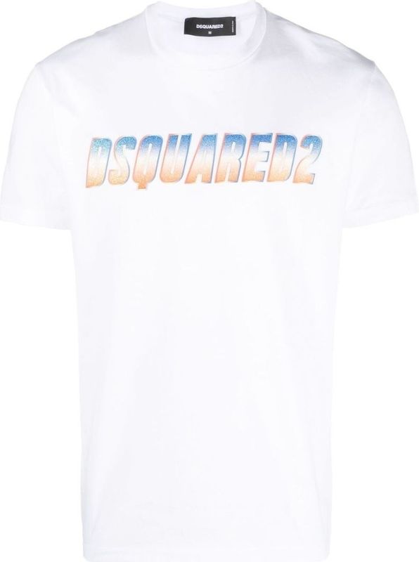 Dsquared 2 - T-shirt - Wit - Katoen - Logo Print