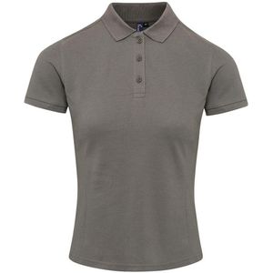 Premier Dames/Dames Coolchecker Plus Poloshirt (Donkergrijs)