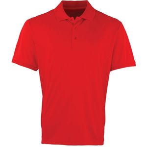Premier Heren Coolchecker Pique korte mouw Polo T-Shirt (Rood)