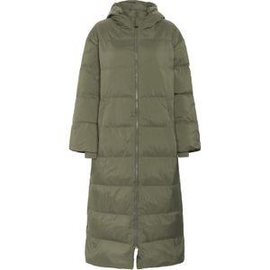 Part Two - Gewatteerde Jas - Olijfgroen - Lange Pasvorm - Capuchon