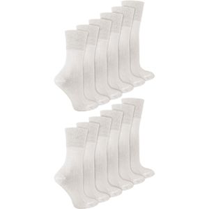 IOMI - 12 paar bamboesokken voor diabeten voor dames - Wit
