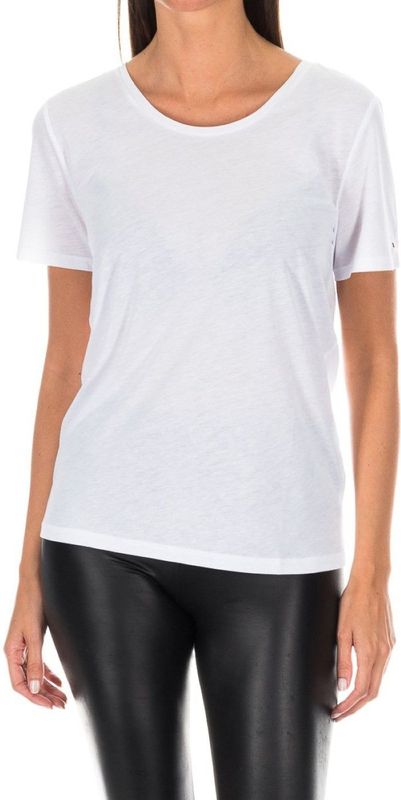 T-shirt - Wit - Korte Mouwen - Ronde Hals - Vrouw