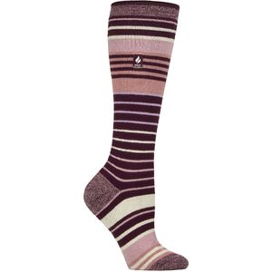 Dames Ultra Lite Dunne Thermische Winter Ski Sokken met Strepen