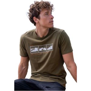 Mountain Warehouse Heren 3 Peaks Biologisch Katoenen T-Shirt (Groen)