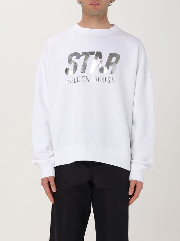 Golden Goose - Cotton Crewneck - Hoodie - Wit - Katoen