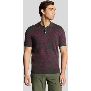 Lyle & Scott Golf Outline Gebreide Poloshirt - Paars