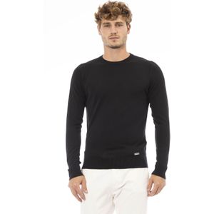 Baldinini - Wool-Modal Crew Neck Sweater - Zwart - Heren