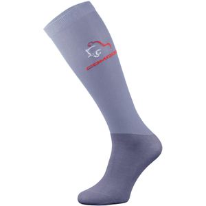 Comodo - Dames Kniehoge Paardrijsokken - Lichtgrijs