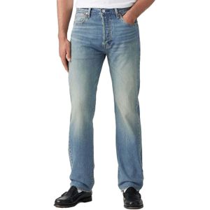 Levis Heren 501 Original Lichtgewicht Jeans (Blauw)