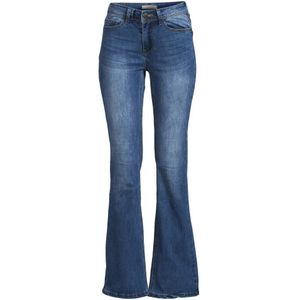 Il Dolce High Waist Flared Jeans Sylvie Medium Blue Denim - Maat 36 (Taille)