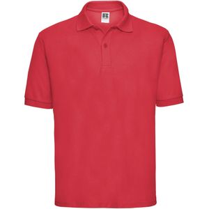 Russell Heren Polycotton Pique Poloshirt (Helder rood)
