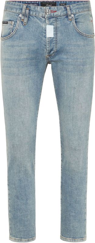 Philipp Plein - Denim Skinny Fit Broeken Hexagon - Blauw - Heren