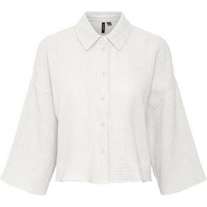 Natali Crop Shirt - Sneeuwwit