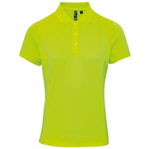 Premier Dames/Dames Coolchecker PiquÃ© Poloshirt (Neon geel)