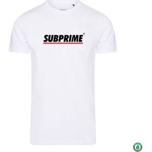 Subprime Tee SS Shirt Stripe White Wit - Maat 3XL
