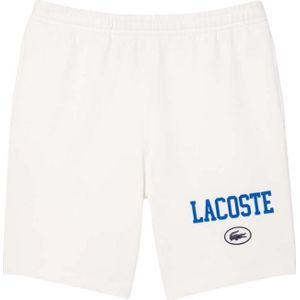 Lacoste Heren Bedrukte Normale Korte Broek (Wit)