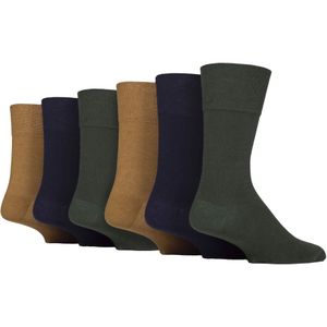 6-Pack Mannen Niet-Elastische Katoenen Diabetessokken met Naadloze Teenzone