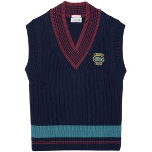 Lacoste Dames/Dames Zware Katoenen Tennis Trui Top (Marine)