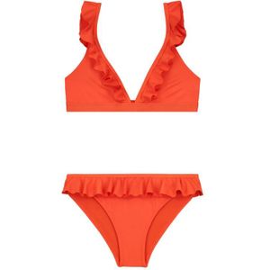 Shiwi Triangel Bikini Met Ruches Rood - Maat 8J / 128cm