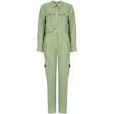 Silvian Heach - Jumpsuit - Groen - Dames - Polyester - Elegante Rits Jumpsuit