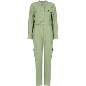 Silvian Heach - Jumpsuit - Groen - Dames - Polyester - Elegante Rits Jumpsuit