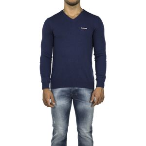 Roberto Cavalli Sport  Slank Model  Volledige Mouw Blauw - Maat L