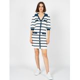 Silvian Heach - Gestreept Mini Jurkje - Wit - Dames - Katoen
