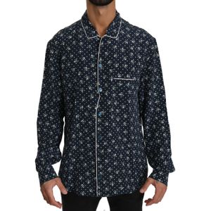 Dolce & Gabbana - Lounge Nachthemd - Blauw - 100% Zijde - Regular Fit