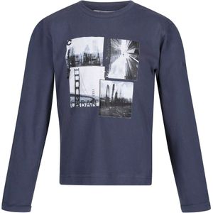 Regatta Kinderen/Kinderen Wenbie III Landschap T-shirt met lange mouwen (Donkere Denim)