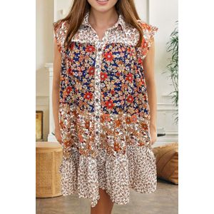 Bloemmotief Mini-jurk Relaxed Fit