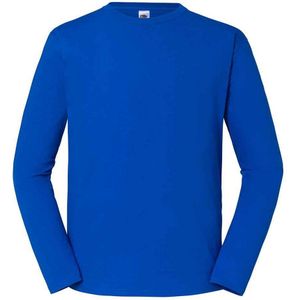 Fruit of the Loom Heren Iconic T-shirt met lange mouwen (Koningsblauw)