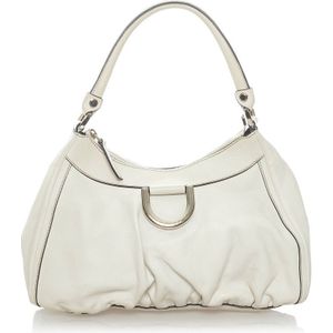 Vintage Gucci Abbey D-Ring Shoulder Bag White