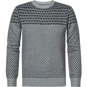 Petrol Industries - Heren All-over Print Trui Cashmere - Grijs - Maat 3XL